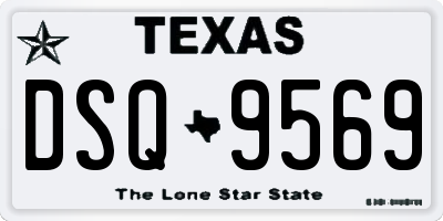 TX license plate DSQ9569