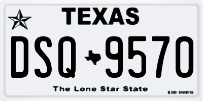 TX license plate DSQ9570