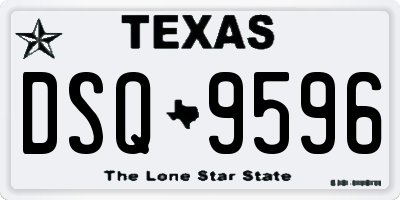 TX license plate DSQ9596