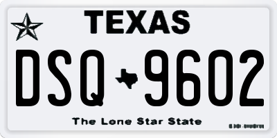 TX license plate DSQ9602