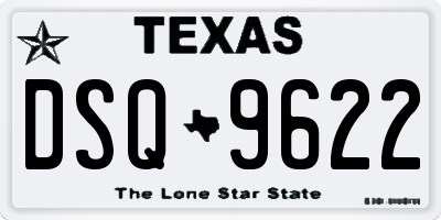 TX license plate DSQ9622