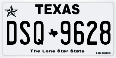 TX license plate DSQ9628