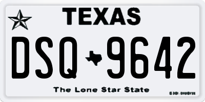 TX license plate DSQ9642