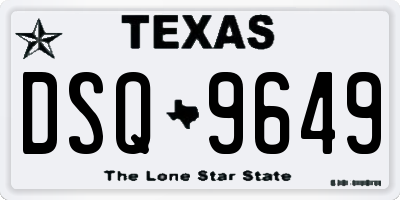 TX license plate DSQ9649