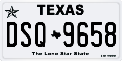 TX license plate DSQ9658