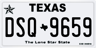 TX license plate DSQ9659