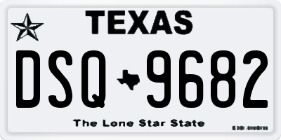 TX license plate DSQ9682