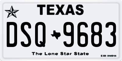 TX license plate DSQ9683