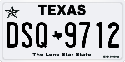 TX license plate DSQ9712