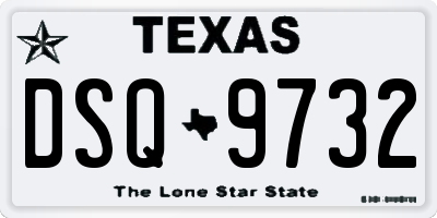 TX license plate DSQ9732
