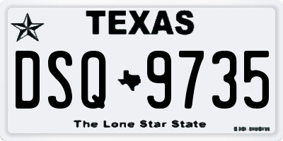 TX license plate DSQ9735