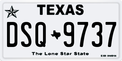 TX license plate DSQ9737