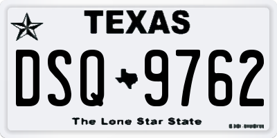 TX license plate DSQ9762