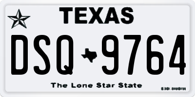 TX license plate DSQ9764