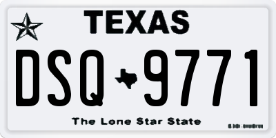 TX license plate DSQ9771