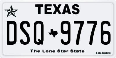 TX license plate DSQ9776