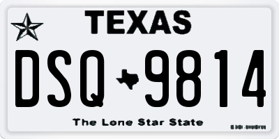 TX license plate DSQ9814