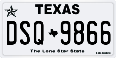 TX license plate DSQ9866