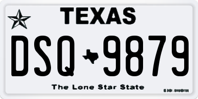 TX license plate DSQ9879