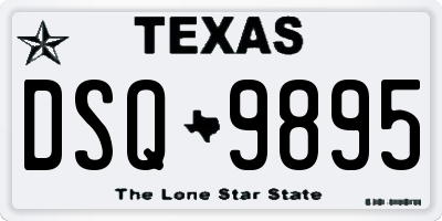TX license plate DSQ9895