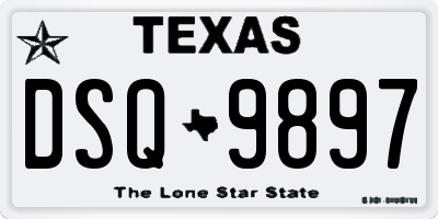 TX license plate DSQ9897