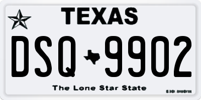 TX license plate DSQ9902