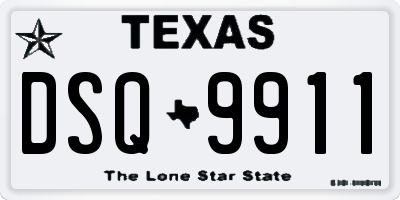 TX license plate DSQ9911