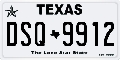 TX license plate DSQ9912