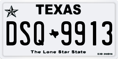TX license plate DSQ9913