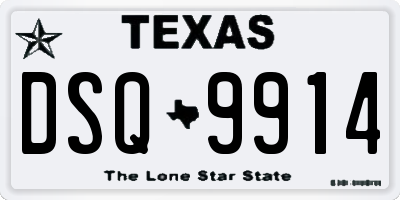 TX license plate DSQ9914