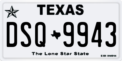 TX license plate DSQ9943