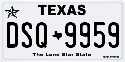 TX license plate DSQ9959