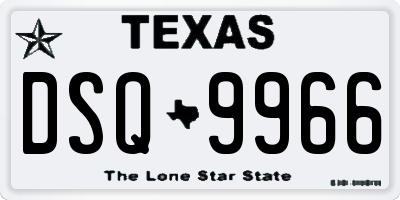 TX license plate DSQ9966