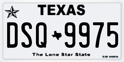 TX license plate DSQ9975