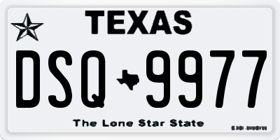 TX license plate DSQ9977