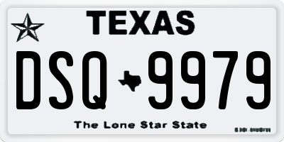 TX license plate DSQ9979