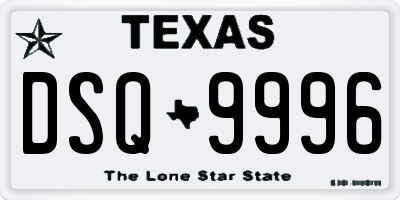 TX license plate DSQ9996