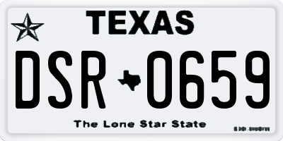 TX license plate DSR0659