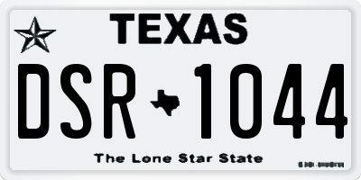TX license plate DSR1044