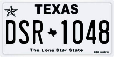 TX license plate DSR1048
