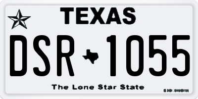 TX license plate DSR1055