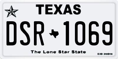 TX license plate DSR1069