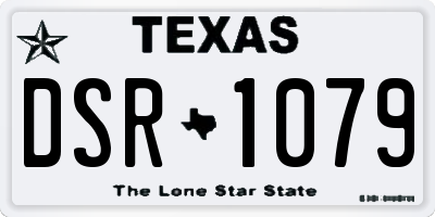 TX license plate DSR1079
