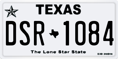 TX license plate DSR1084