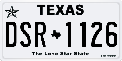 TX license plate DSR1126