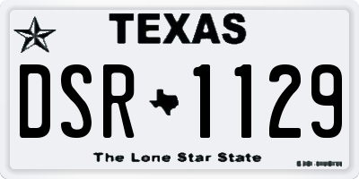 TX license plate DSR1129