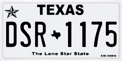 TX license plate DSR1175