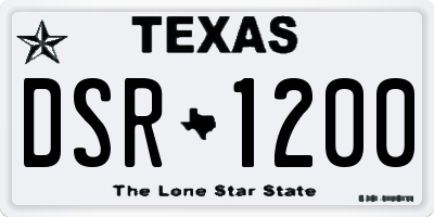 TX license plate DSR1200