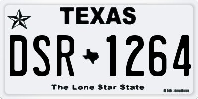 TX license plate DSR1264
