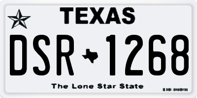 TX license plate DSR1268